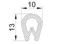 封邊裝飾夾條截面圖